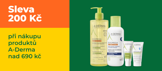 Sleva 200 Kč na produkty značky A-Derma nad 690 Kč