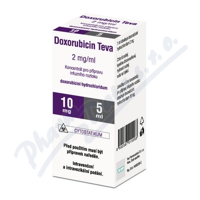 Doxorubicin Teva 2mg/ml inf.cnc.sol.5ml