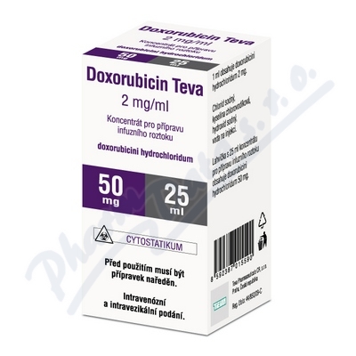 Doxorubicin Teva 2mg/ml inf.cnc.sol.25ml