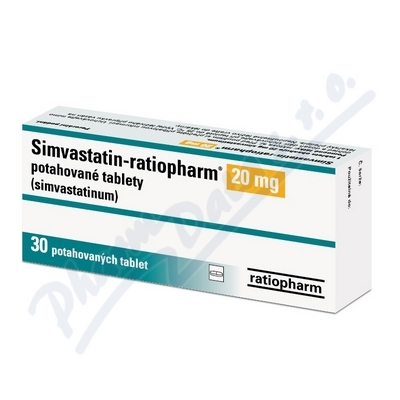 Simvastatin Ratiopharm 20mg tbl.flm.30