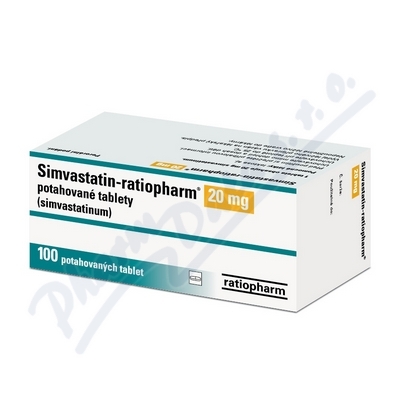 Simvastatin Ratiopharm 20mg tbl.flm.100