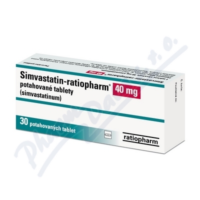 Simvastatin Ratiopharm 40mg tbl.flm.30