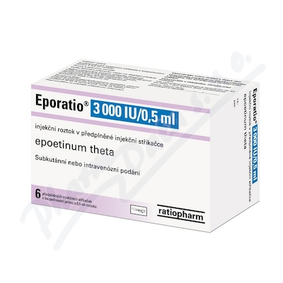 Eporatio 3000iu/0.5ml inj.sol.isp. 6x0.5ml III