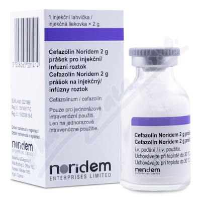 Cefazolin Noridem 2g inj/inf.plv.sol.1