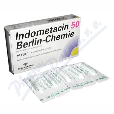 Indometacin Berlin-Chemie 50mg sup.10