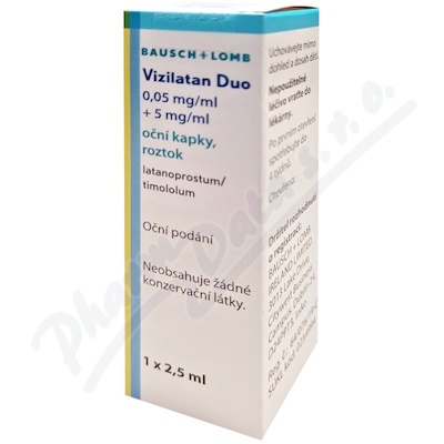 Vizilatan duo 0.05mg/ml+5mg/ml oph.gtt.sol.1x2.5ml