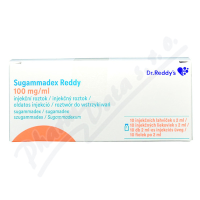 Sugammadex Reddy 100mg/ml inj.sol.10x2ml