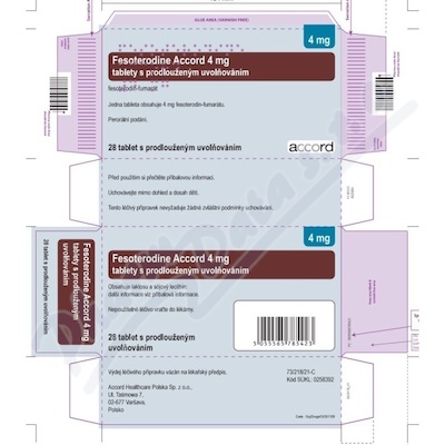 Fesoterodine Accord 4mg tbl.pro.28