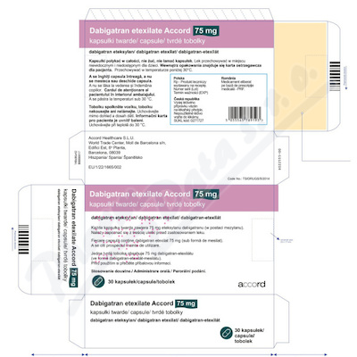 Dabigatran etexilate Accord 75mg cps.dur.30