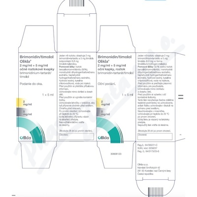 Brimonidin/timolol Olikla 2mg+5mg/ml oph.gtt.5ml