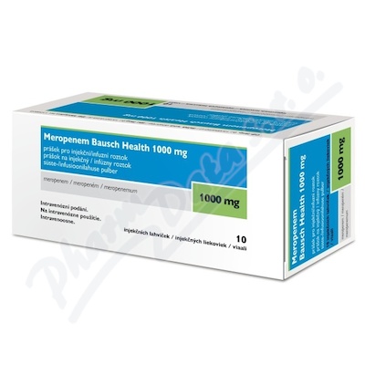 Meropenem Bausch Health 1000mg inj/inf.plv.sol.10