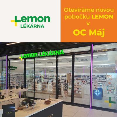 Lékárna Lemon otevírá novou pobočku v obchodním centru Máj, kde představí změnu své corporate identity