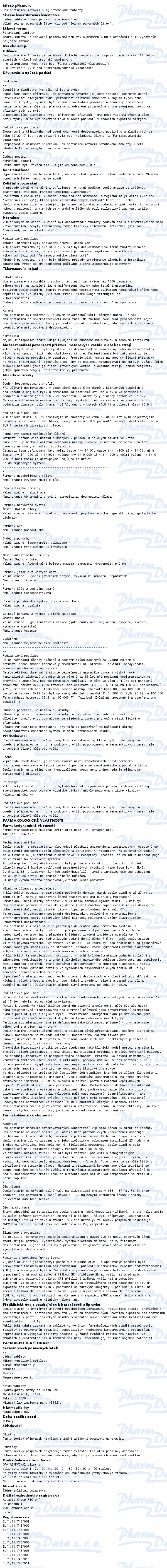 Desloratadine Actavis 5mg tbl.flm.50