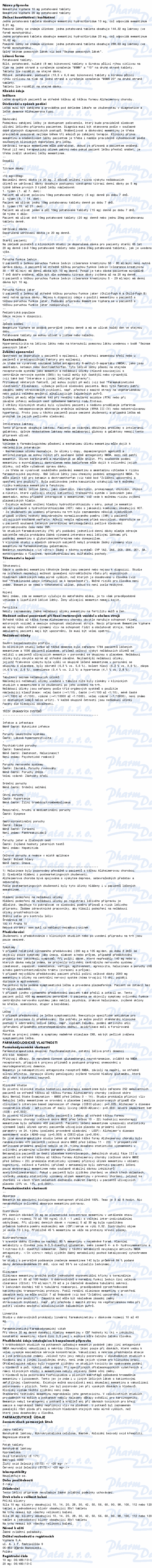 Memantine Vipharm 20mg tbl.flm.56