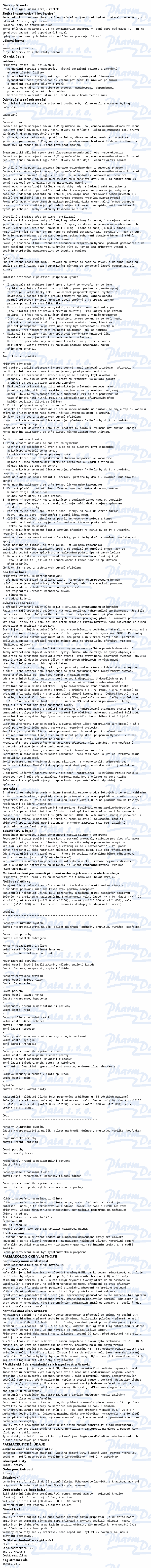 Synarel 2mg/ml nas.spr.sol.1x8ml/60dáv.