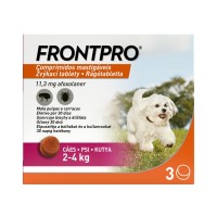 Frontpro antiparazitární žvýkací tablety pro psy (2-4 kg) 3 tablety