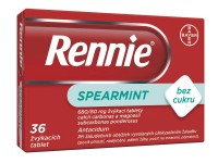 Rennie Spearmint bez cukru 36 žvýkacích tablet