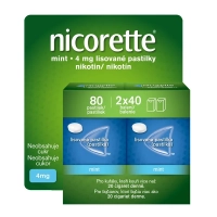 Nicorette Mint 4 mg lisovaná pastilka 2 x 40 kusů