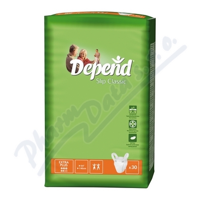 Natahovací Kalhotky Depend Slip Classic Extra Plus 1150ml, pas 80-140cm, 30ks