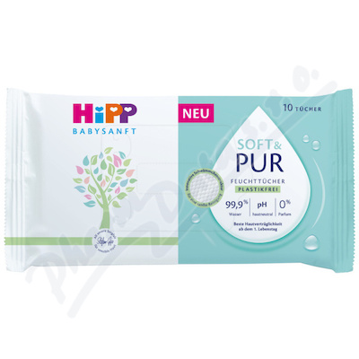 Hipp Babysanft Soft&Pur Vlhčené ubrousky 10 ks