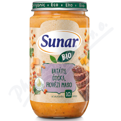 Sunar Příkrm Batáty červ.čoč. Hovězí Maso Bio 235g
