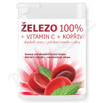 Železo 100 % + vitamin C + kopřiva 90 tablet