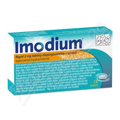 Imodium Rapid 2mg tablety dispergovatelné v ústech 12 ks