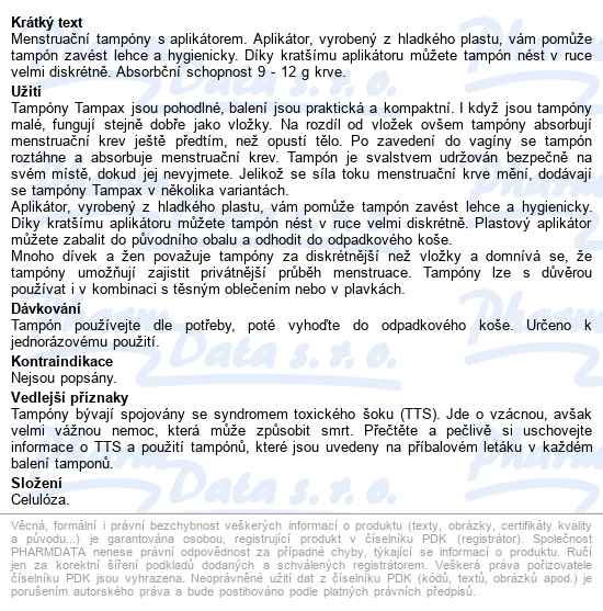 Tampax Super Tampony 16ks - popis