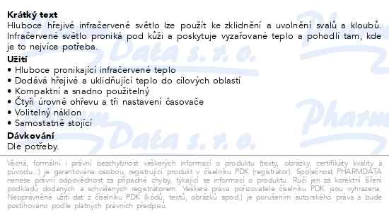 Infračervená výhřevná lampa Bodi-tek Lamh 150 W - popis