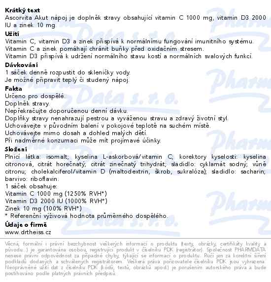 Ascorvita Akut nápoj 10x3g - popis